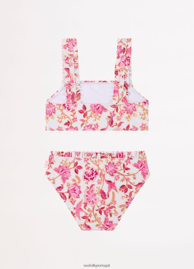 Biquíni Silk Road Girls Mini Babado crianças rosa Seafolly trajes de banho 4H088V791