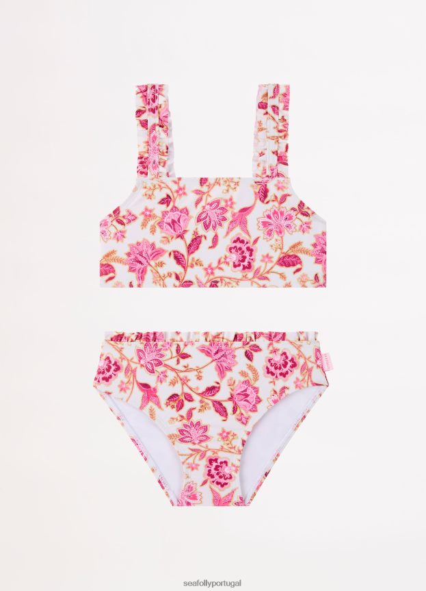 Biquíni Silk Road Girls Mini Babado crianças rosa Seafolly trajes de banho 4H088V791