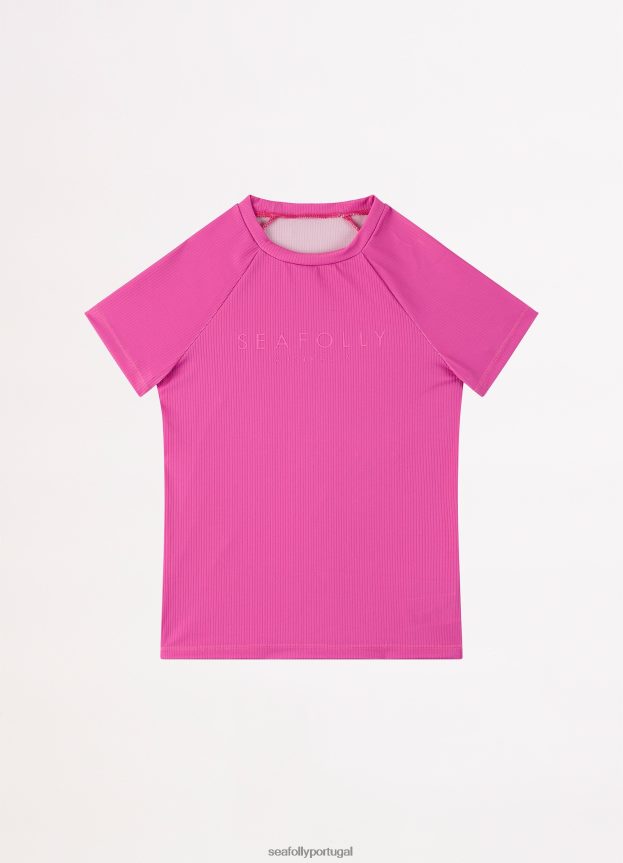 colete essencial para meninas s/s rash crianças rosa Seafolly trajes de banho 4H088V800