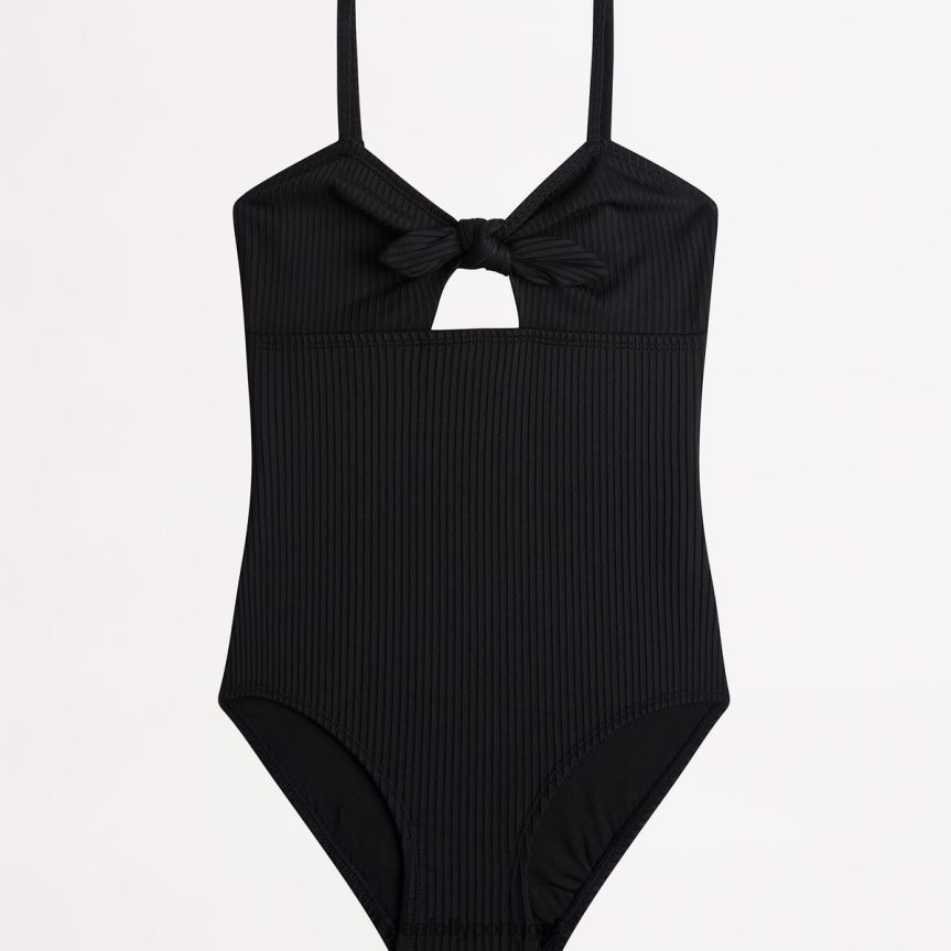 meninas essenciais de verão amarram frente única peça crianças preto Seafolly trajes de banho 4H088V804