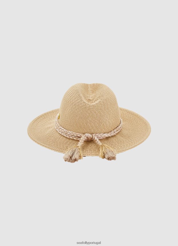 Fedora dobrável mulheres ouro Seafolly acessórios 4H088V781