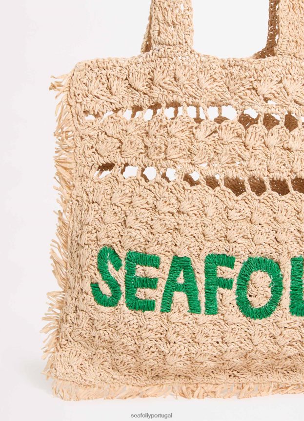 bolsa com logo mulheres natural Seafolly acessórios 4H088V768
