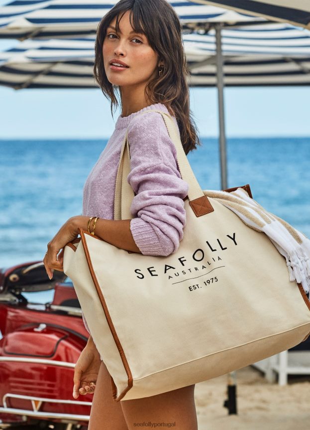 bolsa de lona mulheres areia Seafolly acessórios 4H088V763