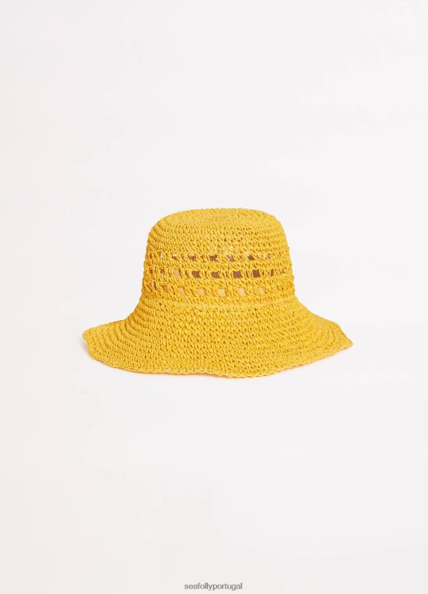 chapéu tecido casa mulheres girassol Seafolly acessórios 4H088V787