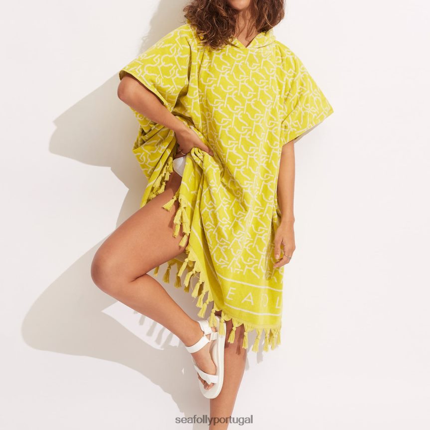 poncho de toalha com monograma sf mulheres limão selvagem Seafolly acessórios 4H088V773