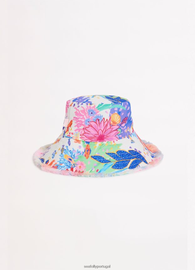 sob o chapéu de balde do mar mulheres branco Seafolly acessórios 4H088V783