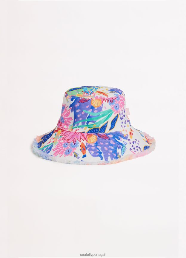 sob o chapéu de balde do mar mulheres branco Seafolly acessórios 4H088V783