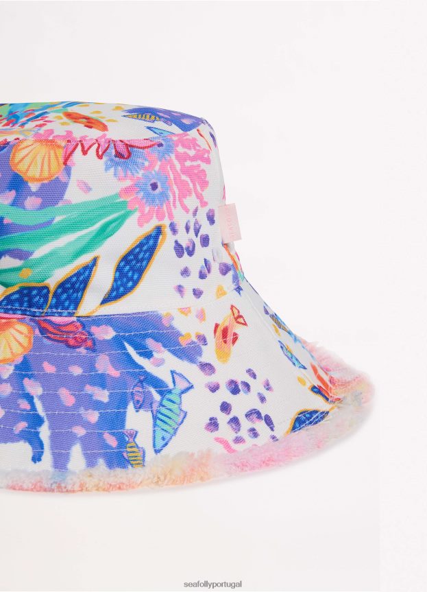 sob o chapéu de balde do mar mulheres branco Seafolly acessórios 4H088V783