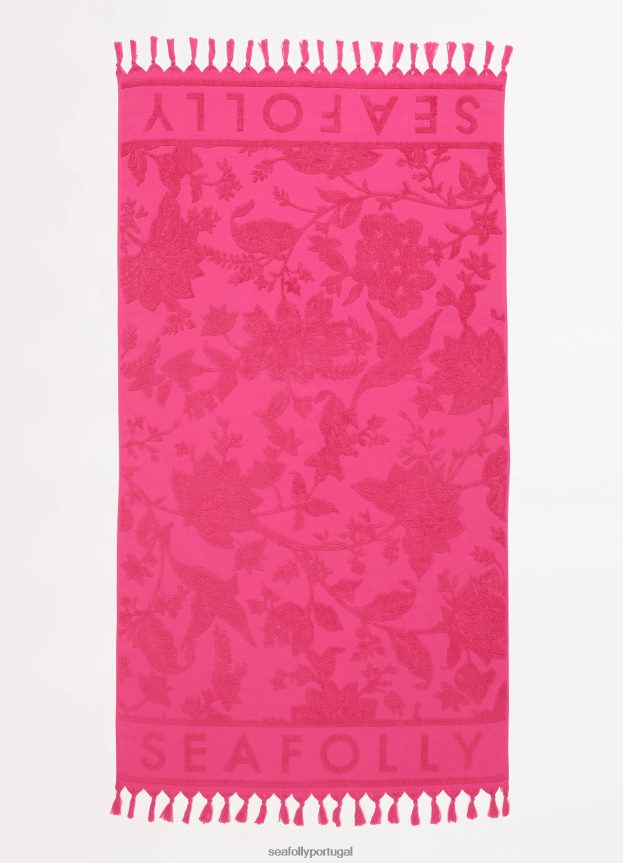 toalha de praia jacquard da estrada da seda mulheres rosa rosa Seafolly acessórios 4H088V771