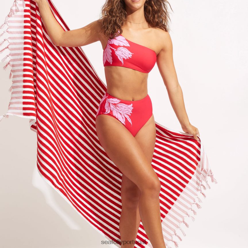 toalha listrada marina mulheres Pimenta Seafolly acessórios 4H088V777