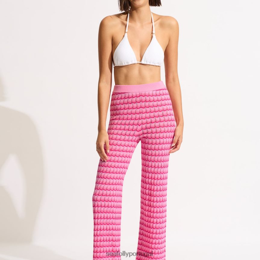 calça de malha carnaby mulheres rosa fúcsia Seafolly roupas 4H088V655