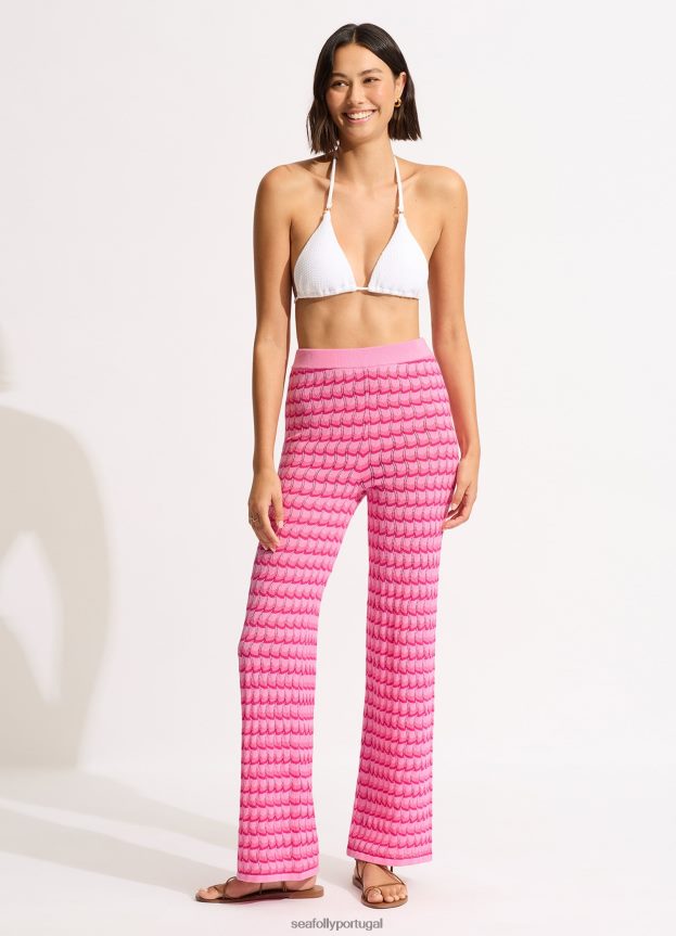 calça de malha carnaby mulheres rosa fúcsia Seafolly roupas 4H088V655