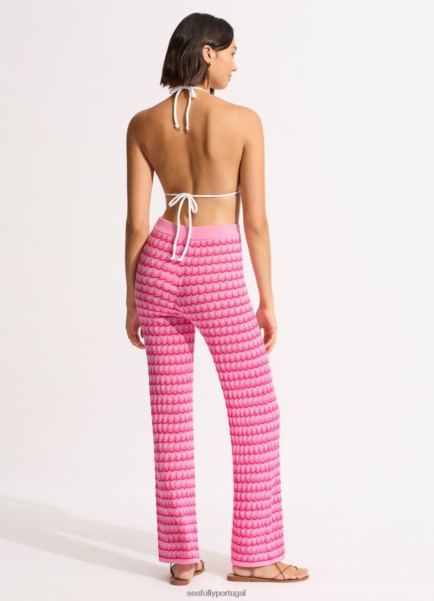 calça de malha carnaby mulheres rosa fúcsia Seafolly roupas 4H088V655