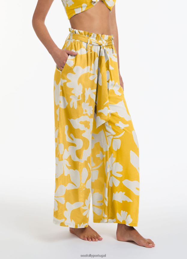 calça esvoaçante emporio mulheres calêndula Seafolly roupas 4H088V756