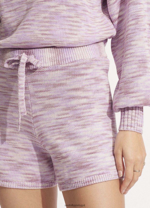 short tricot marl mulheres lilás Seafolly roupas 4H088V642