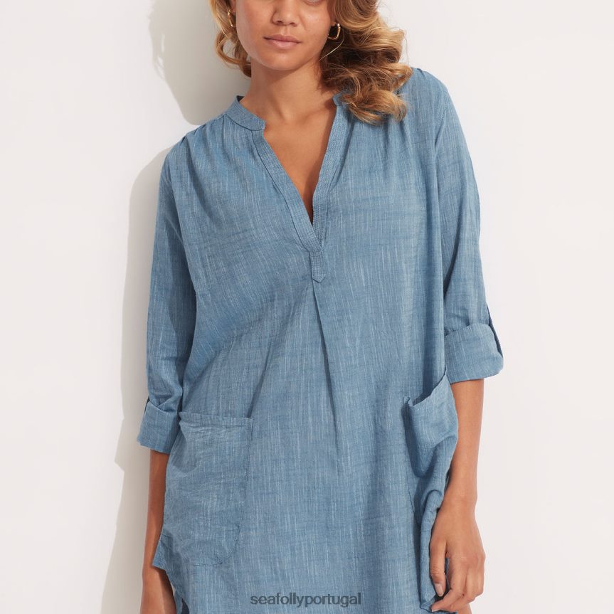 camisa de praia namorado mulheres cambraia Seafolly roupas 4H088V759
