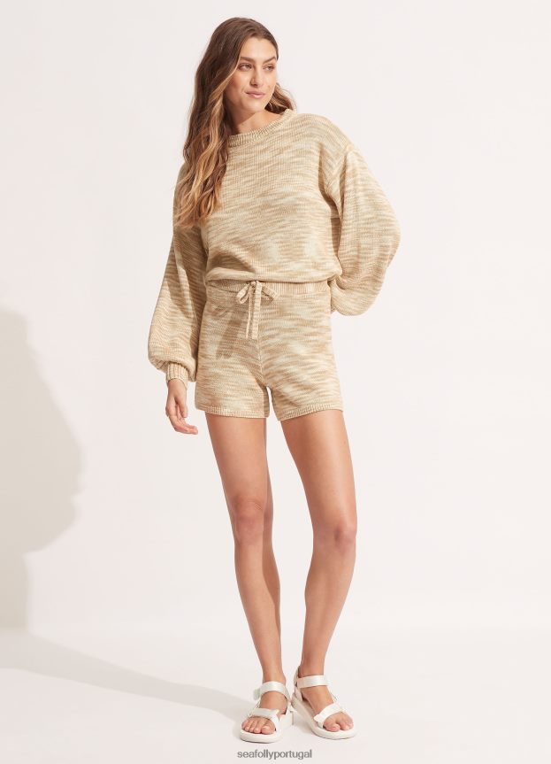 suéter de malha marga mulheres areia Seafolly roupas 4H088V644