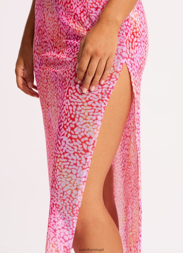 cobertura de malha de pele do mar mulheres rosa fúcsia Seafolly roupas 4H088V675