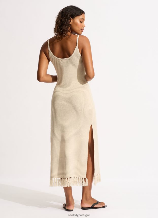 cobertura de malha maxi mulheres natural Seafolly roupas 4H088V658