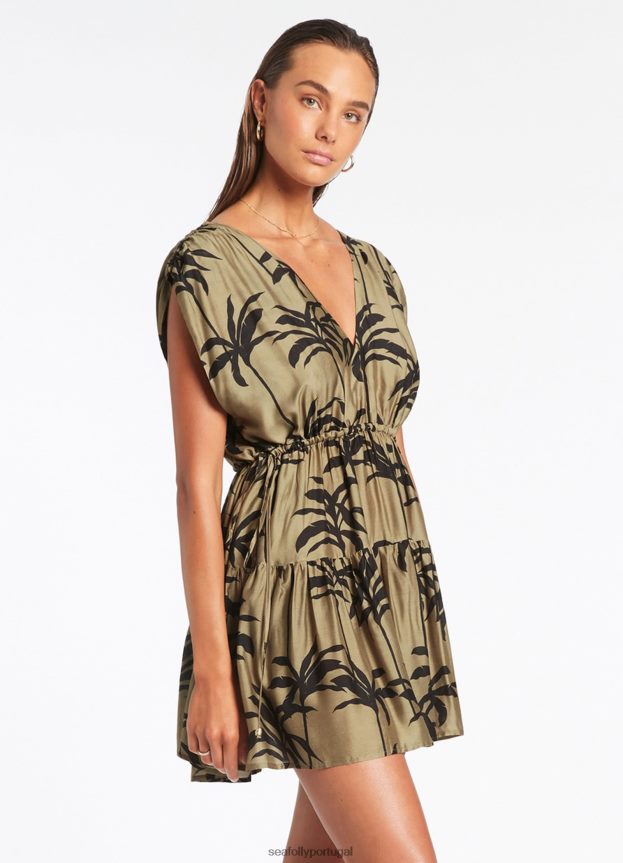 cobertura em camadas palme mulheres Oliva Seafolly roupas 4H088V704