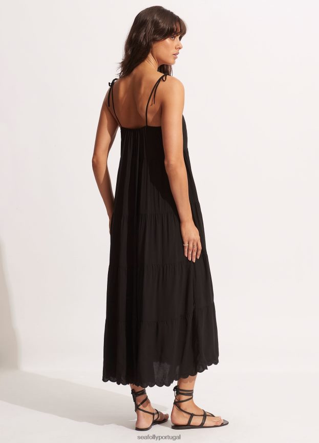 gia vieira midi mulheres preto Seafolly roupas 4H088V684