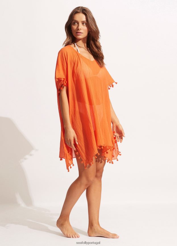 kaftan de amnésia mulheres mandarim Seafolly roupas 4H088V713