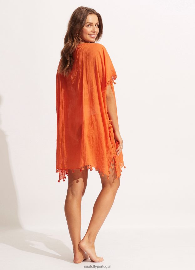 kaftan de amnésia mulheres mandarim Seafolly roupas 4H088V713
