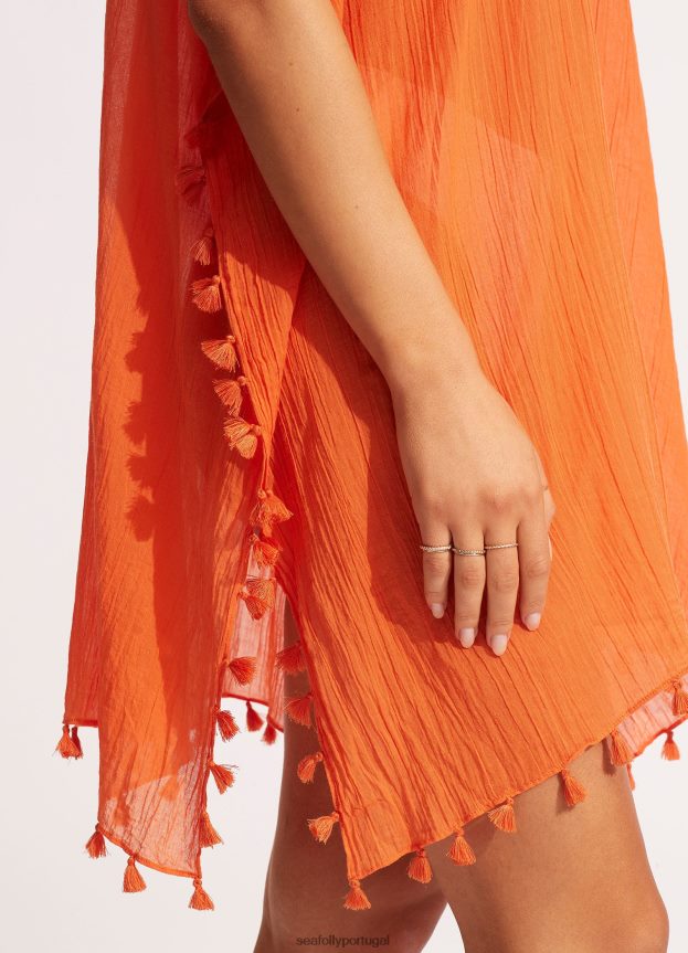 kaftan de amnésia mulheres mandarim Seafolly roupas 4H088V713