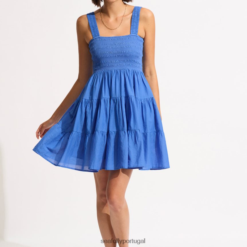 mini vestido fiel mulheres azul Seafolly roupas 4H088V669