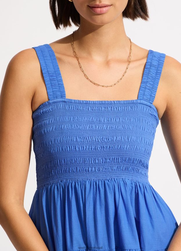 mini vestido fiel mulheres azul Seafolly roupas 4H088V669