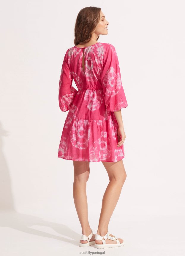 minivestido tie dye mulheres rosa rosa Seafolly roupas 4H088V682
