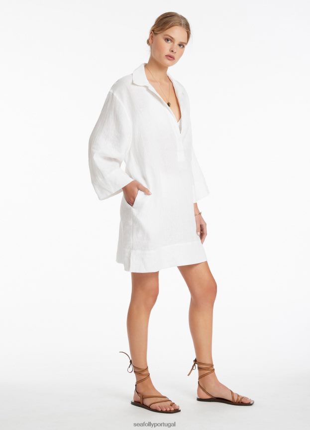 pulôver jetset kaftan mulheres branco Seafolly roupas 4H088V702