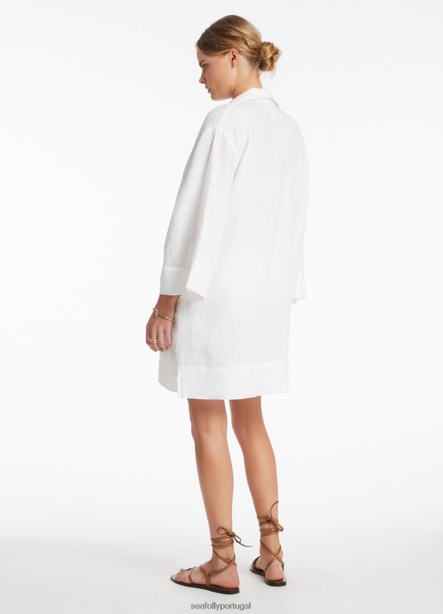 pulôver jetset kaftan mulheres branco Seafolly roupas 4H088V702