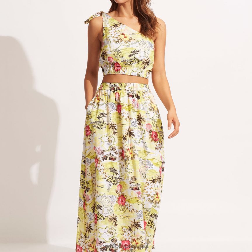 saia de costa a costa mulheres limão selvagem Seafolly roupas 4H088V729