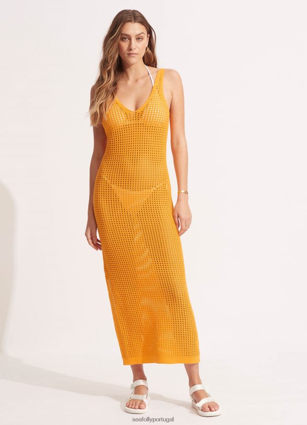 vestido de malha byron mulheres melancia Seafolly roupas 4H088V650