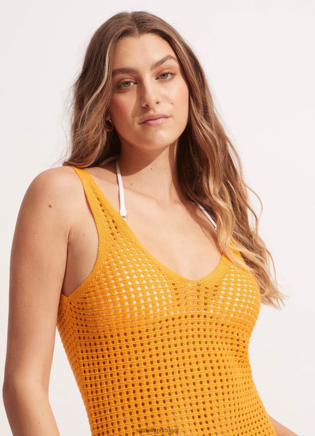 vestido de malha byron mulheres melancia Seafolly roupas 4H088V650