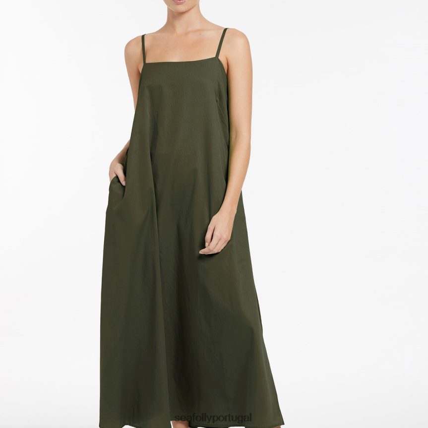 vestido jetset com tiras mulheres Oliva Seafolly roupas 4H088V698