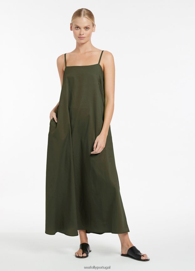 vestido jetset com tiras mulheres Oliva Seafolly roupas 4H088V698
