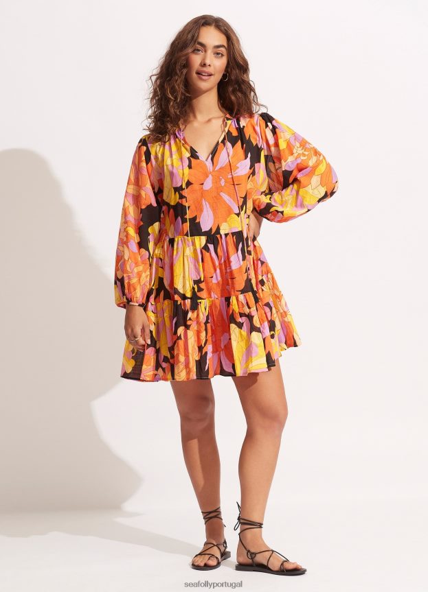 vestido palm springs mulheres preto Seafolly roupas 4H088V691