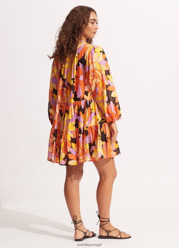 vestido palm springs mulheres preto Seafolly roupas 4H088V691