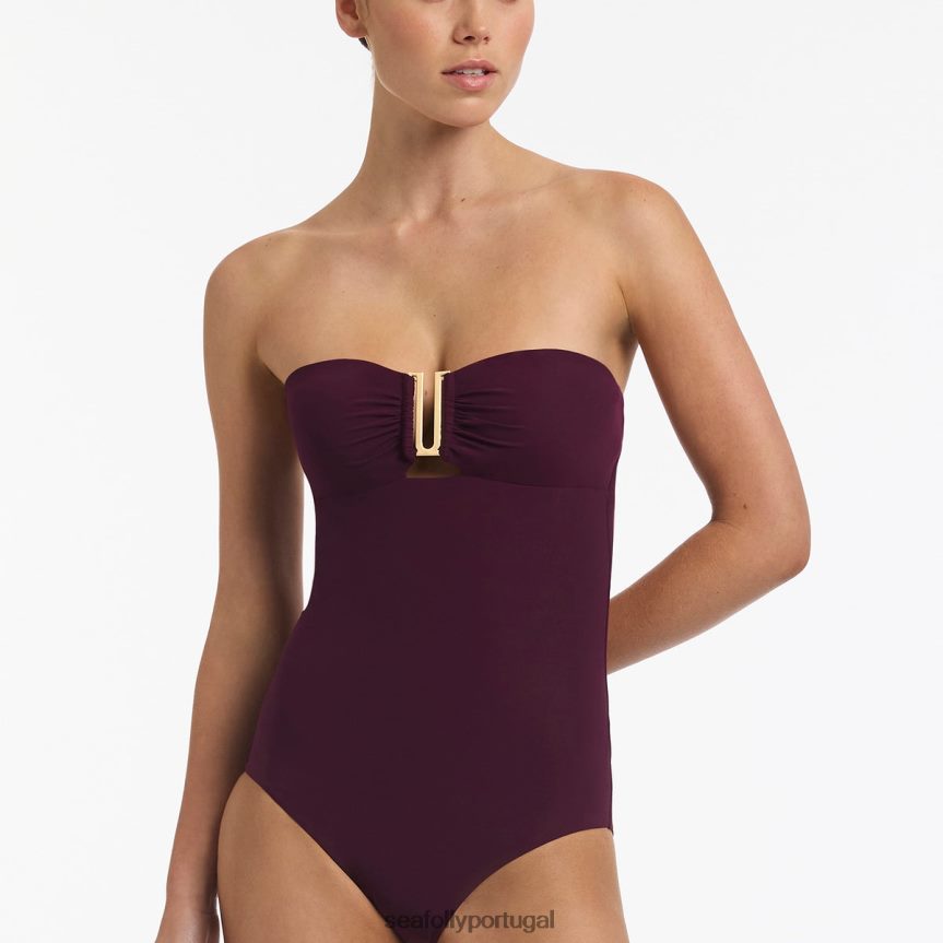 bandeau jetset peça única mulheres porta Seafolly trajes de banho 4H088V111