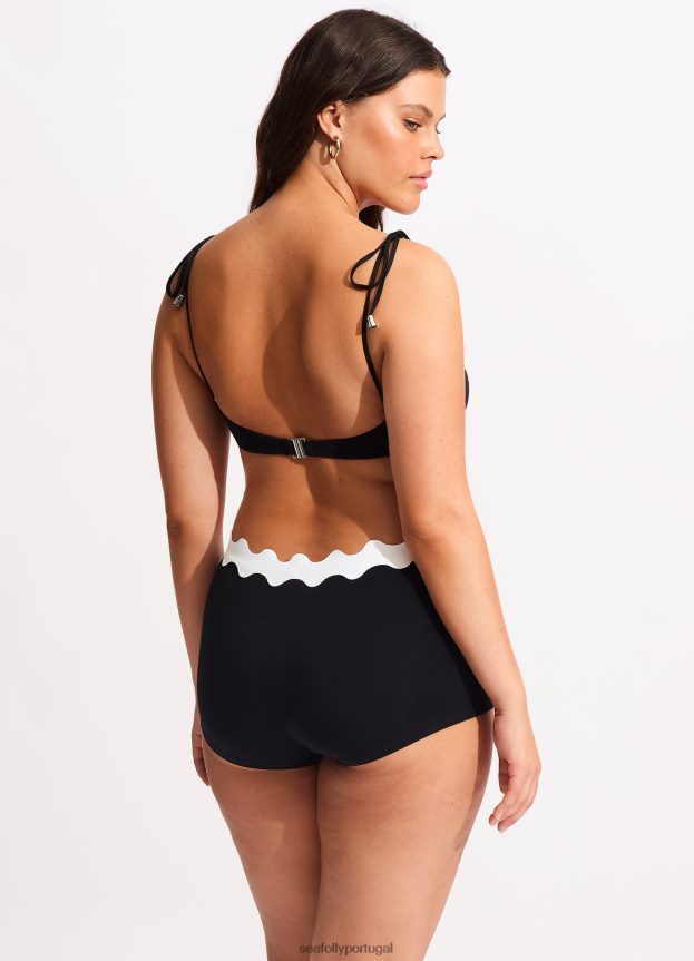 gia ric rac bustier bandeau mulheres preto Seafolly trajes de banho 4H088V566