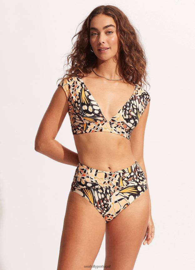 calça cintura alta Take Flight mulheres mandarim Seafolly trajes de banho 4H088V616