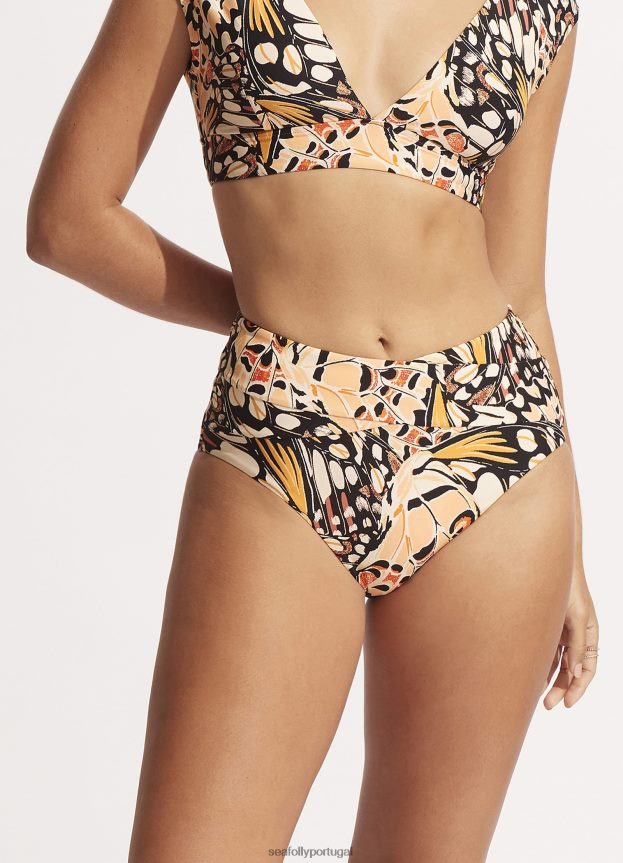 calça cintura alta Take Flight mulheres mandarim Seafolly trajes de banho 4H088V616