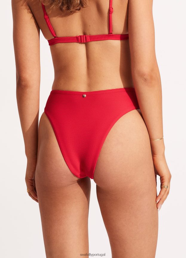 calça cintura alta essencial mulheres Pimenta Seafolly trajes de banho 4H088V397