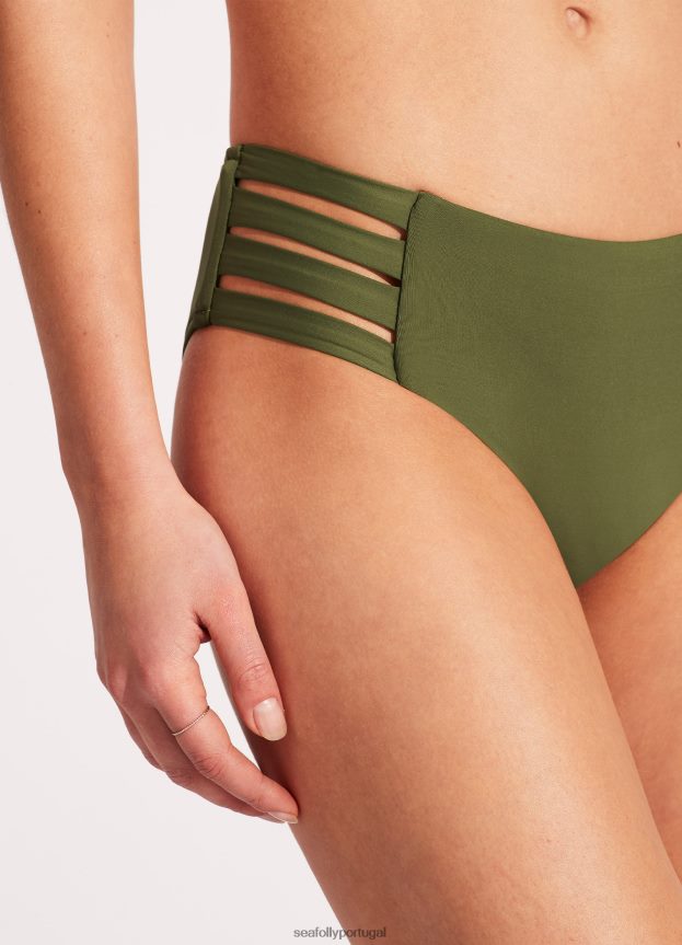 calça coletiva hipster com múltiplas alças mulheres Oliva Seafolly trajes de banho 4H088V235