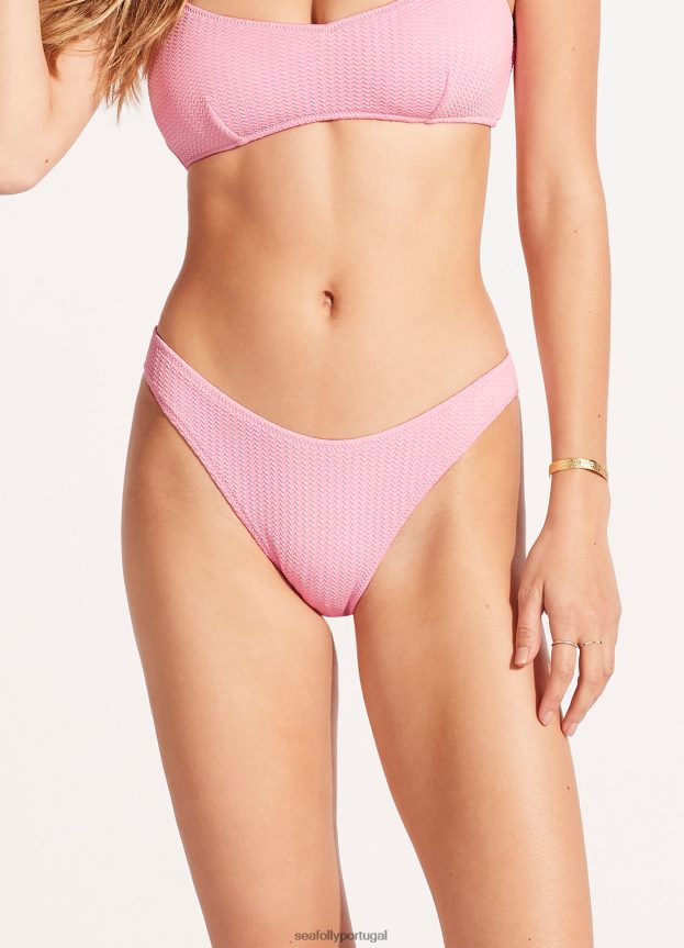 calça de corte alto para mergulho no mar mulheres parfait rosa Seafolly trajes de banho 4H088V541