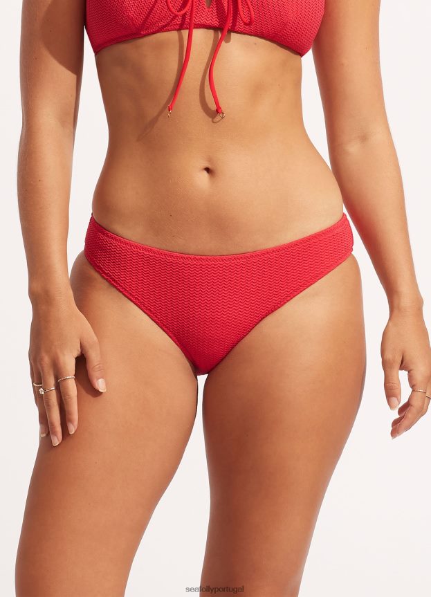 calça hipster de mergulho no mar mulheres pimenta vermelha Seafolly trajes de banho 4H088V384