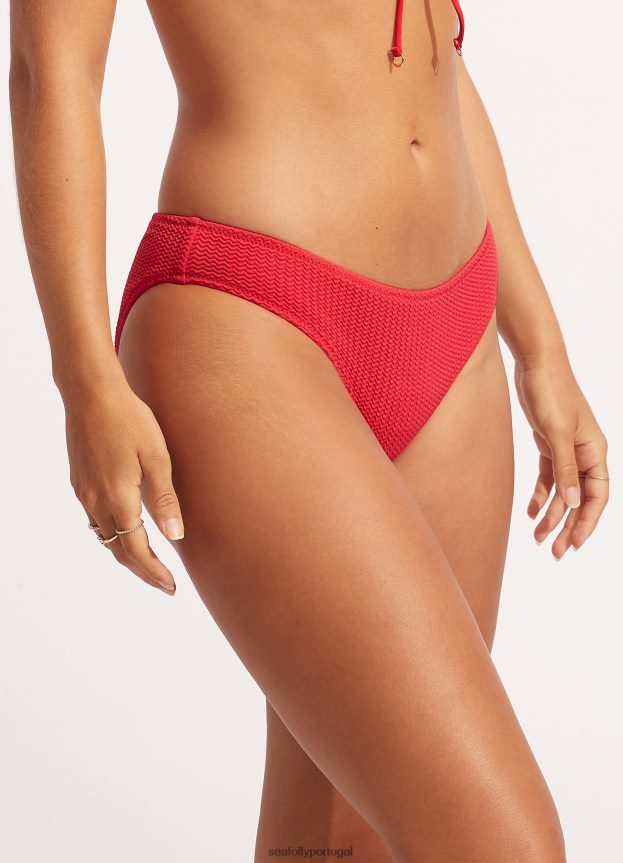 calça hipster de mergulho no mar mulheres pimenta vermelha Seafolly trajes de banho 4H088V384