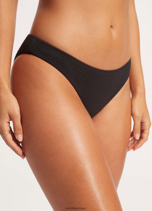 calça hipster de mergulho no mar mulheres preto Seafolly trajes de banho 4H088V254